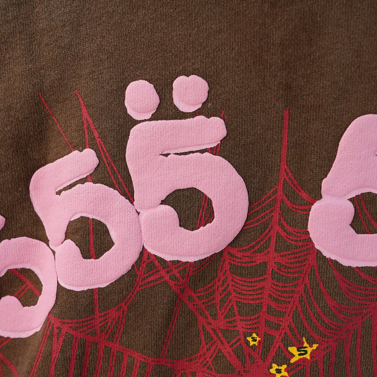 Sp5der Angel Number Hoodie Brown - 11