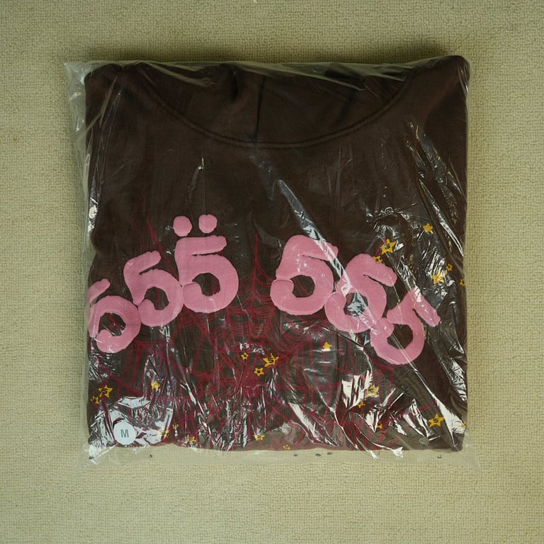 Sp5der Angel Number Hoodie Brown - 3