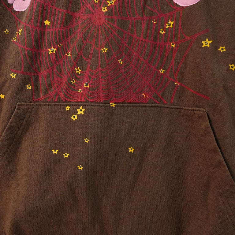 Sp5der Angel Number Hoodie Brown - 20