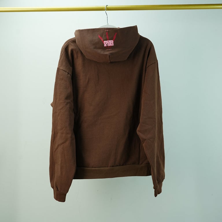 Sp5der Angel Number Hoodie Brown - 21