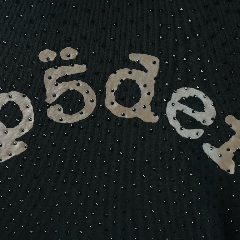 Sp5der VVS Rhinestone Hoodie Black - 10