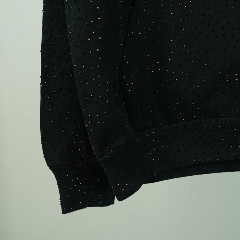 Sp5der VVS Rhinestone Hoodie Black - 12