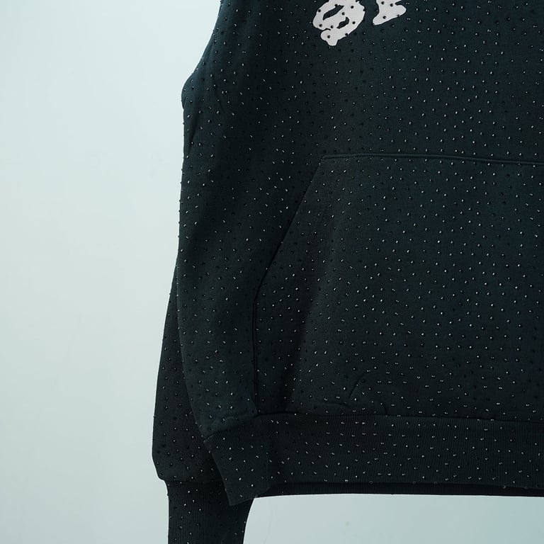 Sp5der VVS Rhinestone Hoodie Black - 16