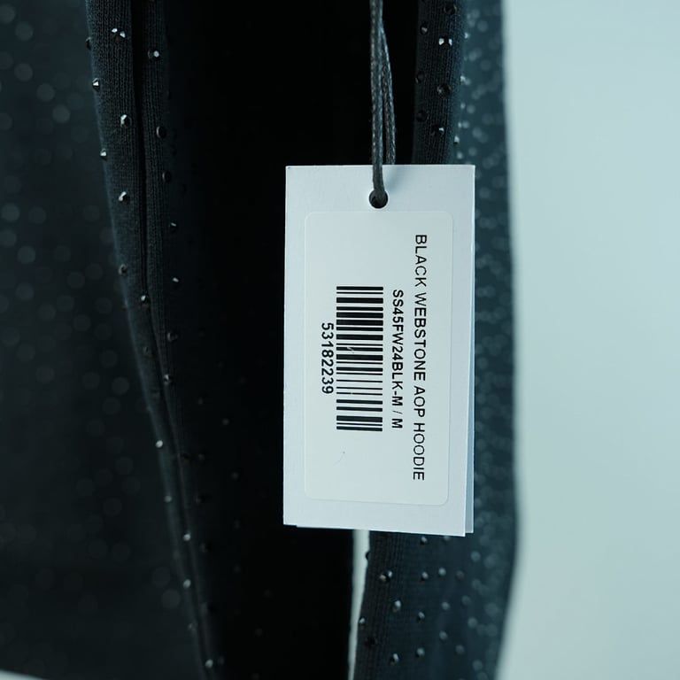 Sp5der VVS Rhinestone Hoodie Black - 19