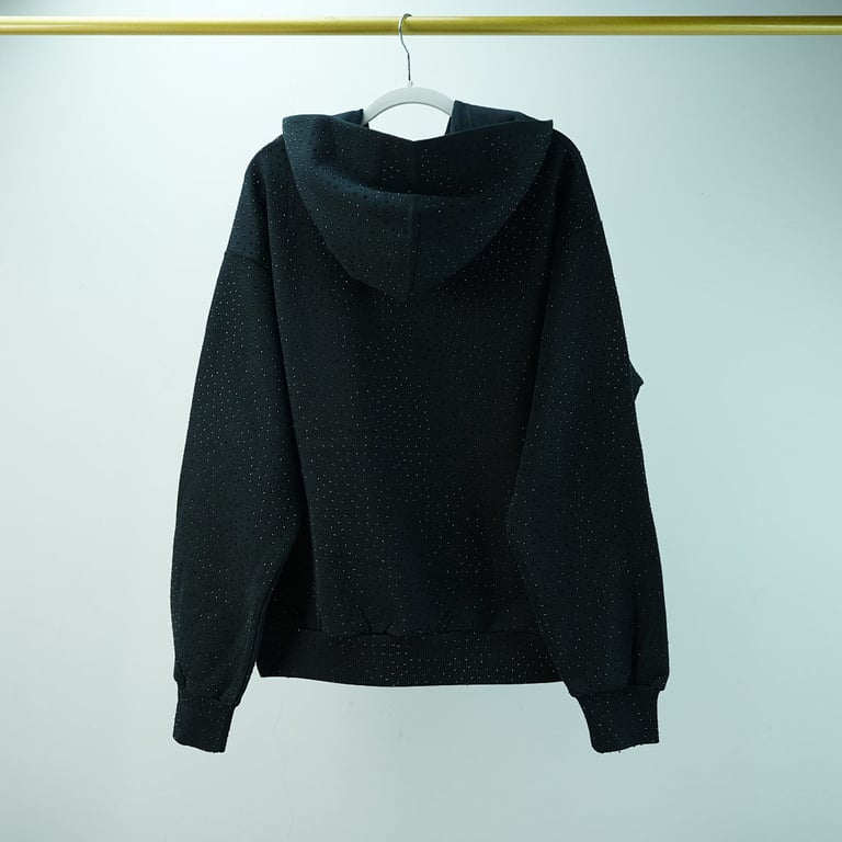 Sp5der VVS Rhinestone Hoodie Black - 23