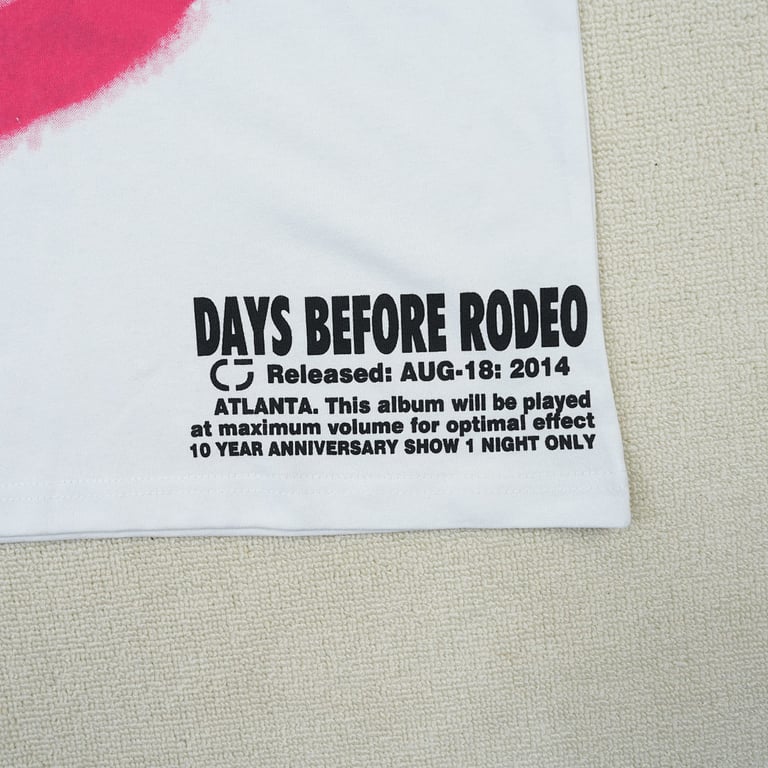 Travis Scott Days Before Rodeo 10 Year Anniversary Tee - 7