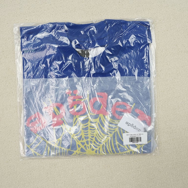 Sp5der OG Logo V2 Heavyweight Tee Navy - 2