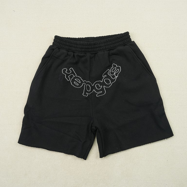 Sp5der OG Logo Embroidered Sweatshort Black - 3
