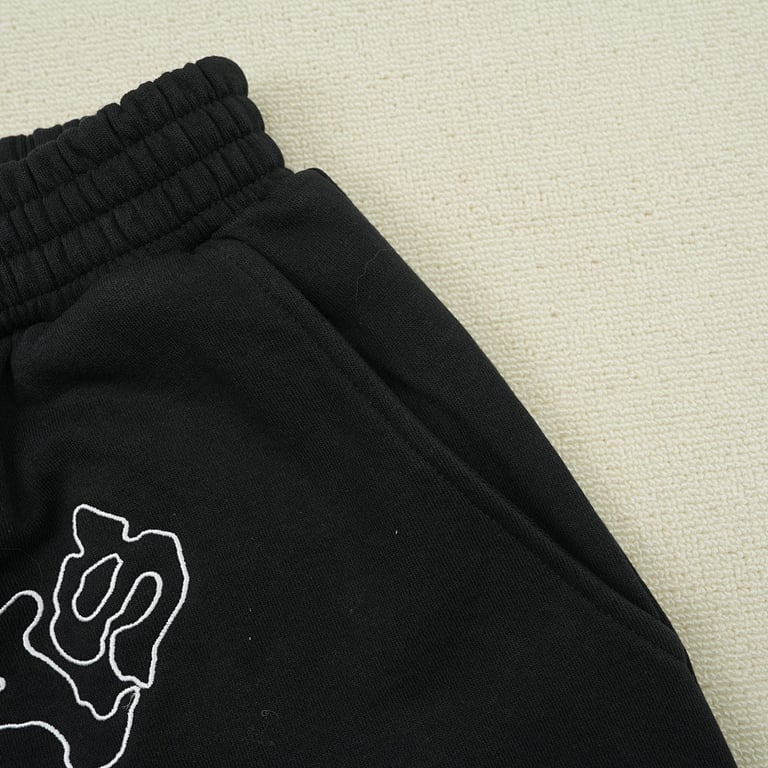 Sp5der OG Logo Embroidered Sweatshort Black - 5