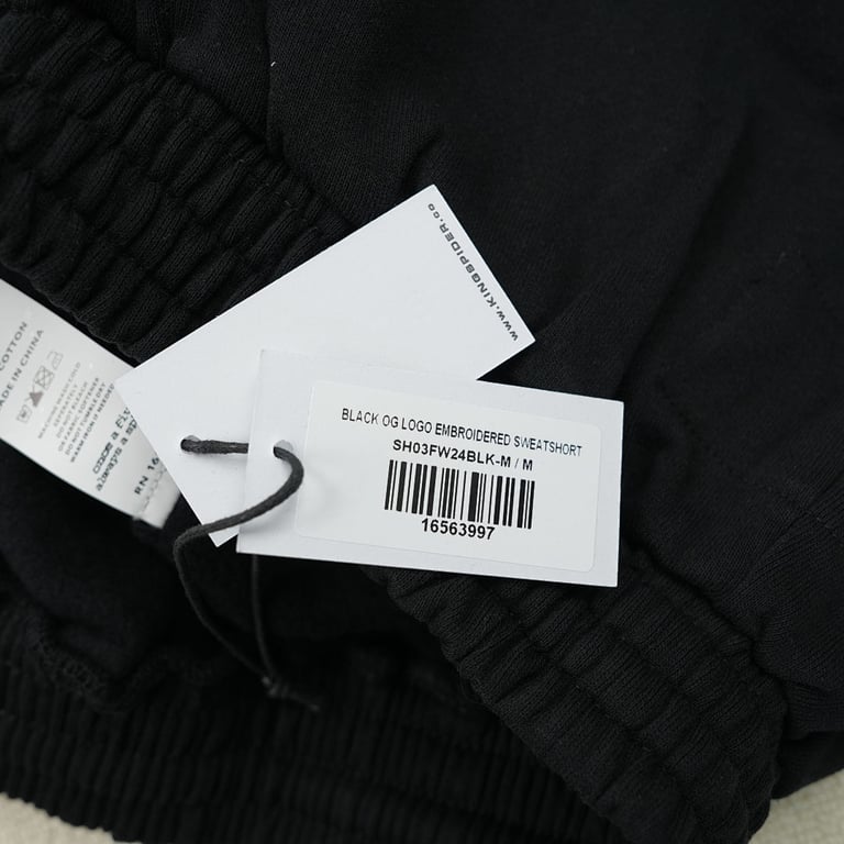 Sp5der OG Logo Embroidered Sweatshort Black - 6