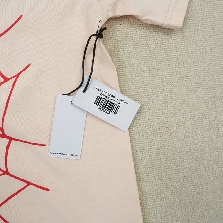 Sp5der Legacy Logo Heavyweight Tee Cream - 10