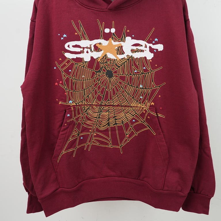 Sp5der Logo Hoodie Maroon - 4