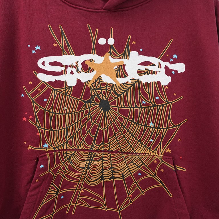 Sp5der Logo Hoodie Maroon - 5