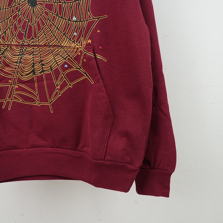 Sp5der Logo Hoodie Maroon - 6