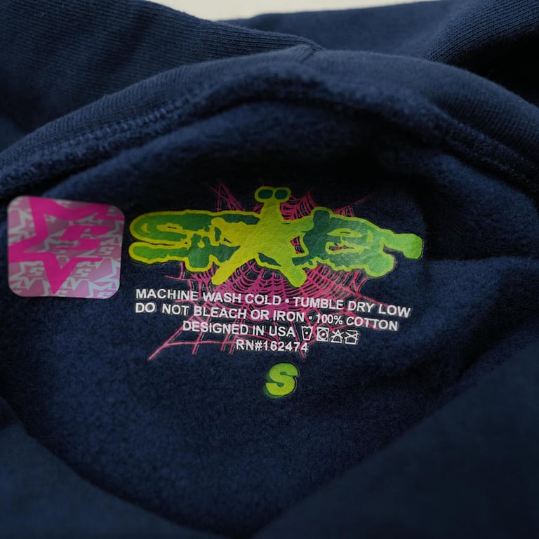 Sp5der Atlanta Hoodie Navy - 11
