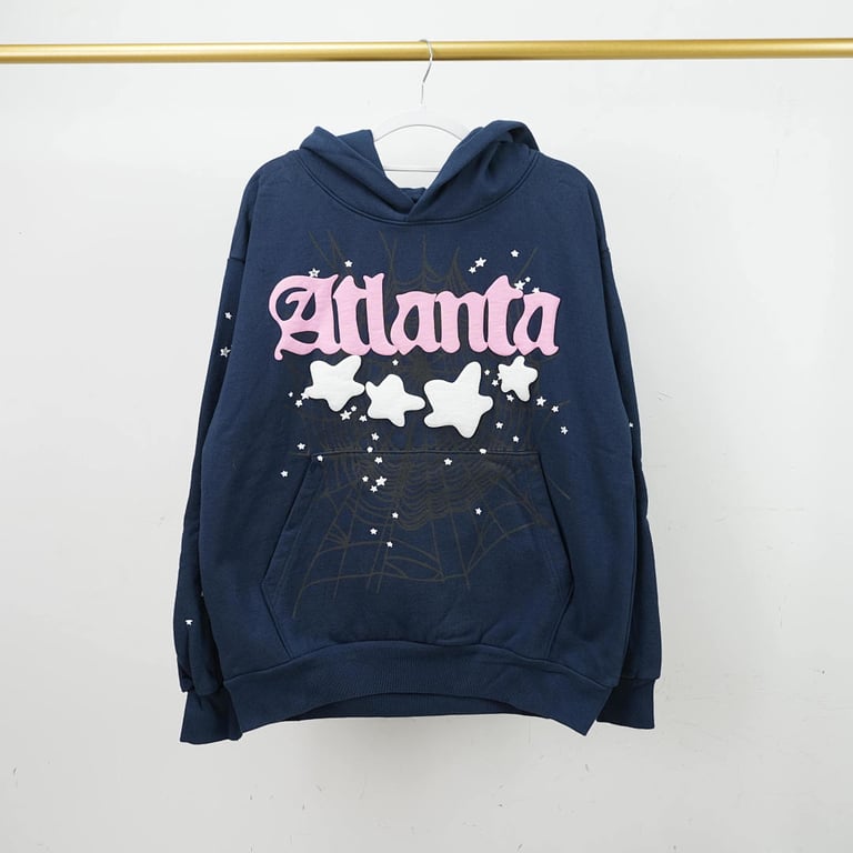 Sp5der Atlanta Hoodie Navy - 4