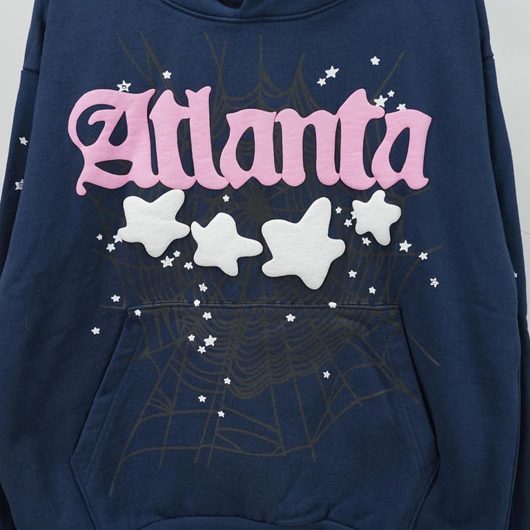Sp5der Atlanta Hoodie Navy - 5