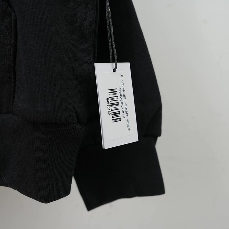 Sp5der Angel Number Hoodie Black - 12