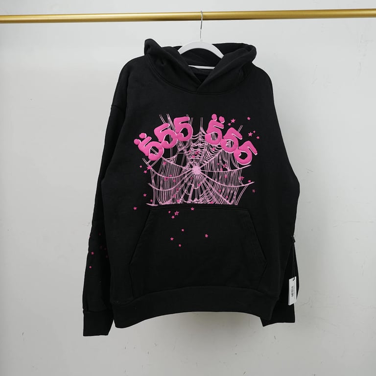 Sp5der Angel Number Hoodie Black - 4
