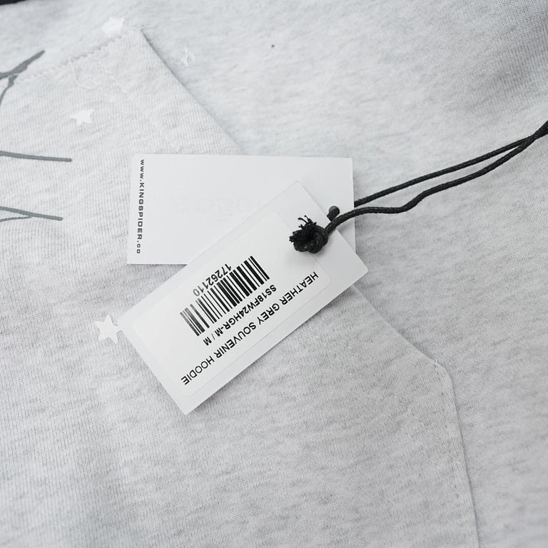 Sp5der Souvenir Hoodie Heather Grey - 16