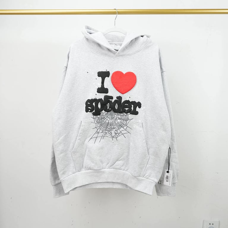 Sp5der Souvenir Hoodie Heather Grey - 4
