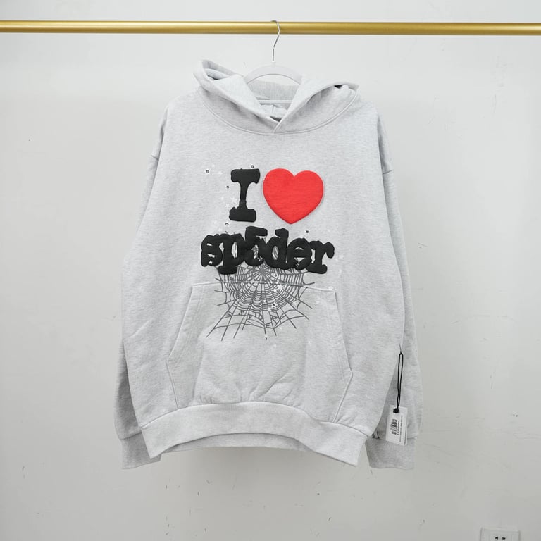 Sp5der Souvenir Hoodie Heather Grey - 5