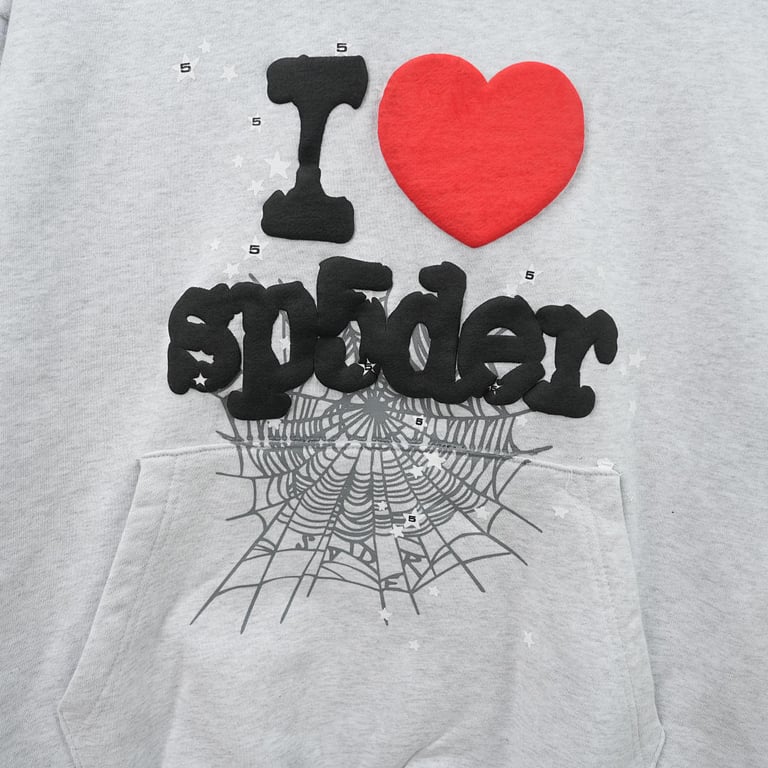 Sp5der Souvenir Hoodie Heather Grey - 6