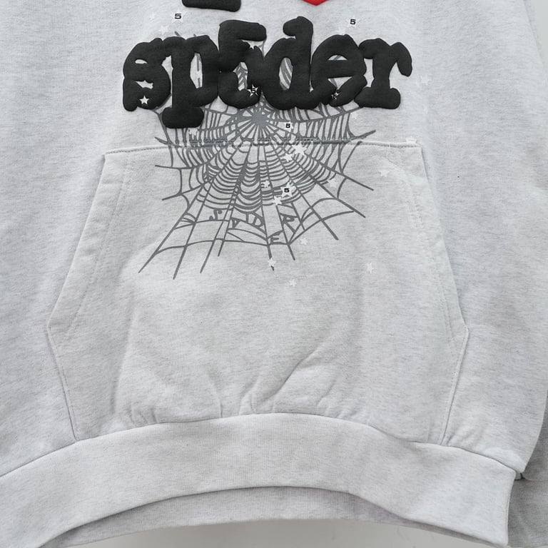 Sp5der Souvenir Hoodie Heather Grey - 7