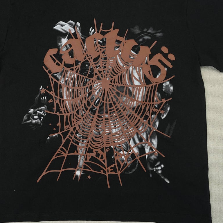 Sp5der x Travis Scott Cactus Jack Airbrush T-shirt - 4