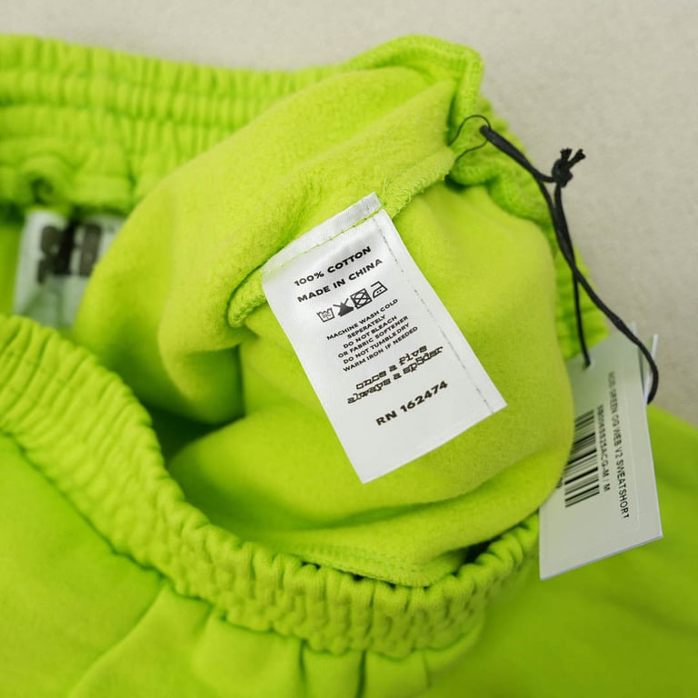 Sp5der OG Web V2 Sweatshort Acid Green - 10