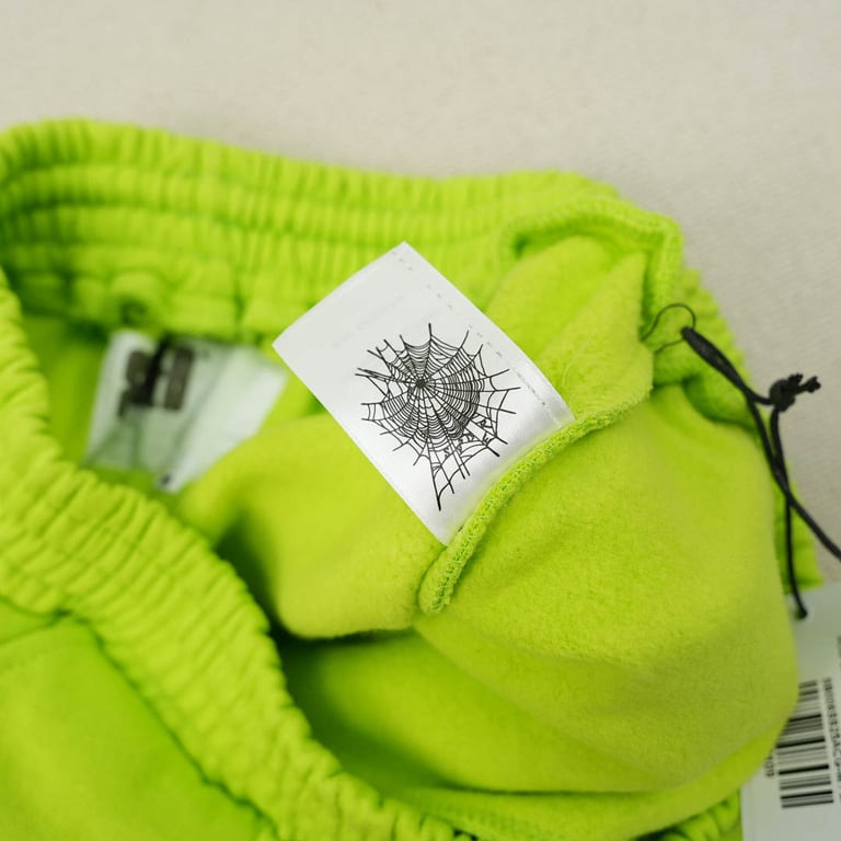 Sp5der OG Web V2 Sweatshort Acid Green - 11