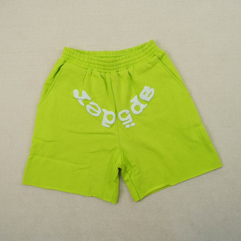 Sp5der OG Web V2 Sweatshort Acid Green - 3
