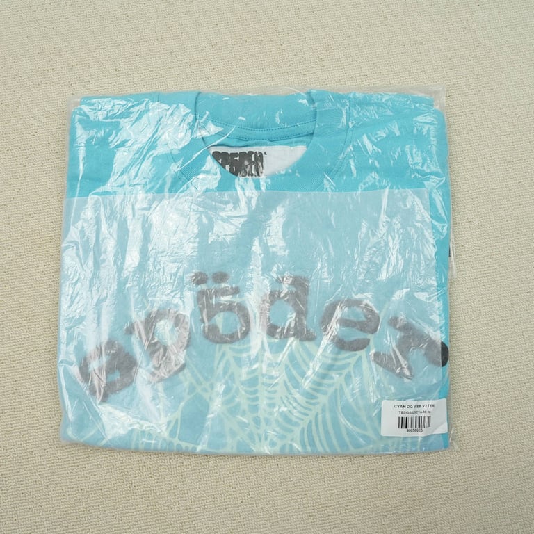 Sp5der OG Web V2 Tee Cyan - 2
