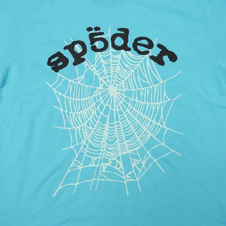 Sp5der OG Web V2 Tee Cyan - 4