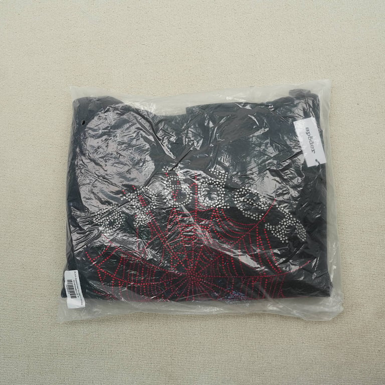 Sp5der Rhinestone OG Web V2 Hoodie Black - 2