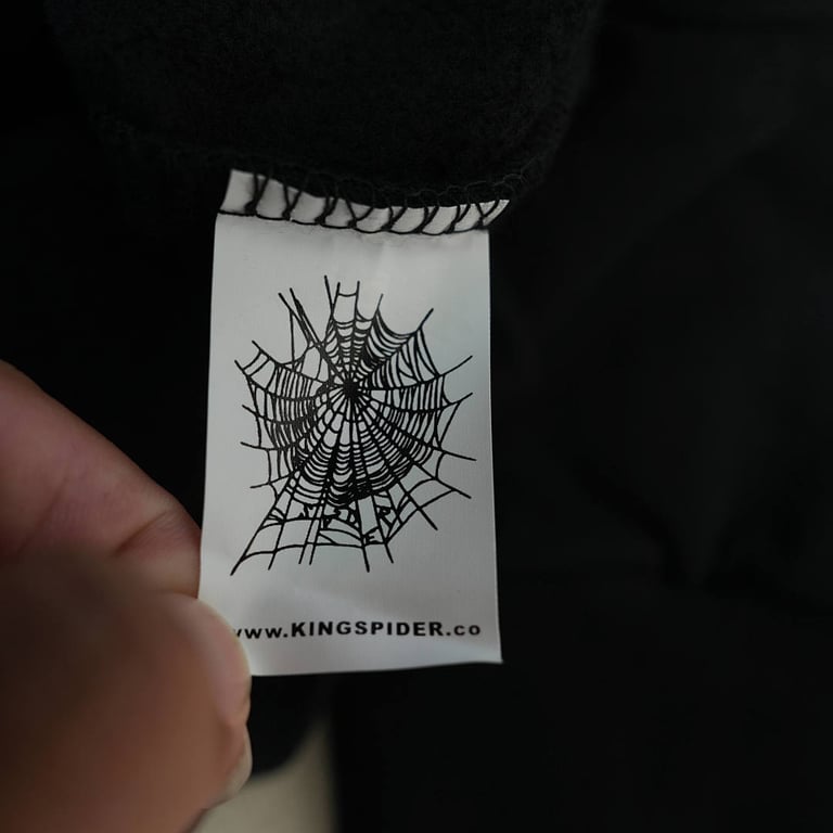 Sp5der Rhinestone OG Web V2 Hoodie Black - 7