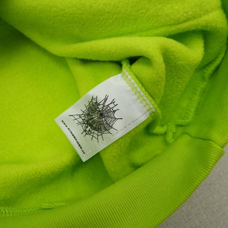 Sp5der OG Web V2 Gradient Hoodie Acid Green - 11
