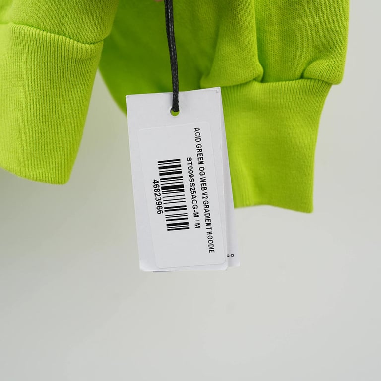 Sp5der OG Web V2 Gradient Hoodie Acid Green - 13
