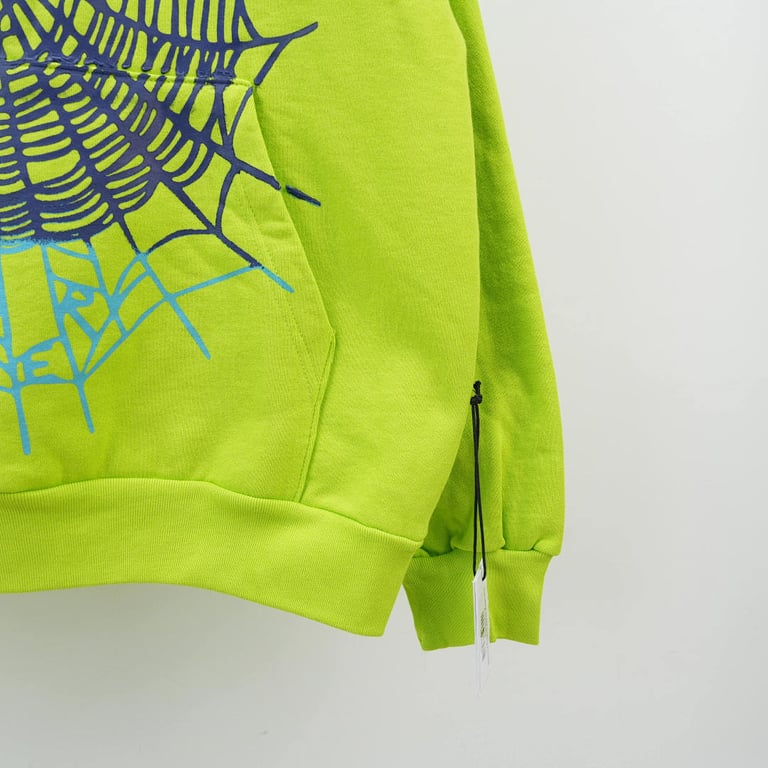 Sp5der OG Web V2 Gradient Hoodie Acid Green - 6