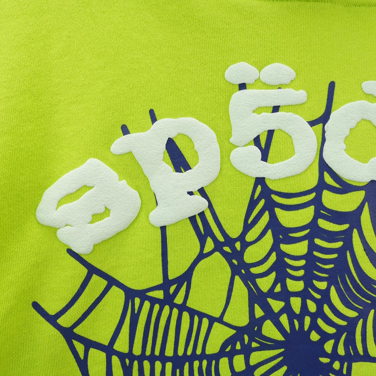 Sp5der OG Web V2 Gradient Hoodie Acid Green - 8