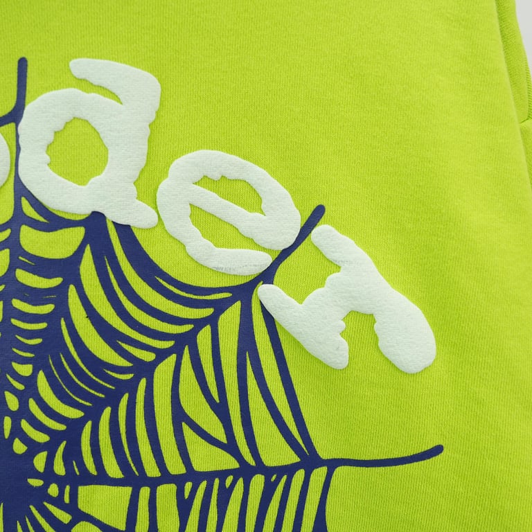 Sp5der OG Web V2 Gradient Hoodie Acid Green - 9