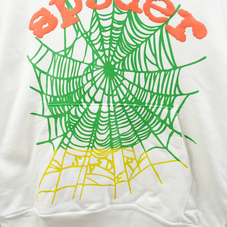 Sp5der OG Web V2 Gradient Hoodie White - 12