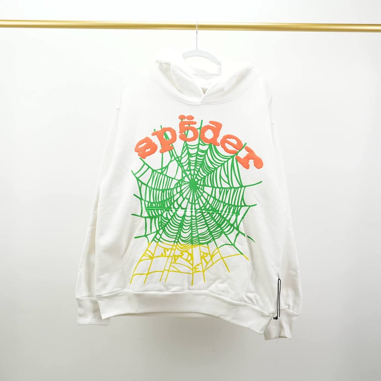 Sp5der OG Web V2 Gradient Hoodie White - 3