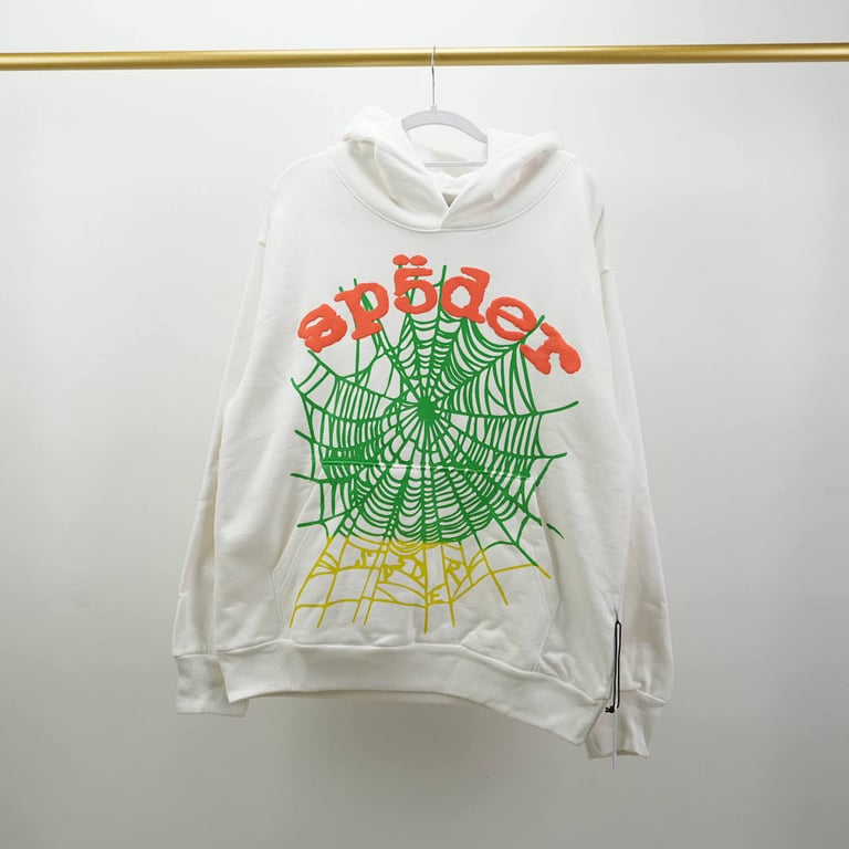 Sp5der OG Web V2 Gradient Hoodie White - 4