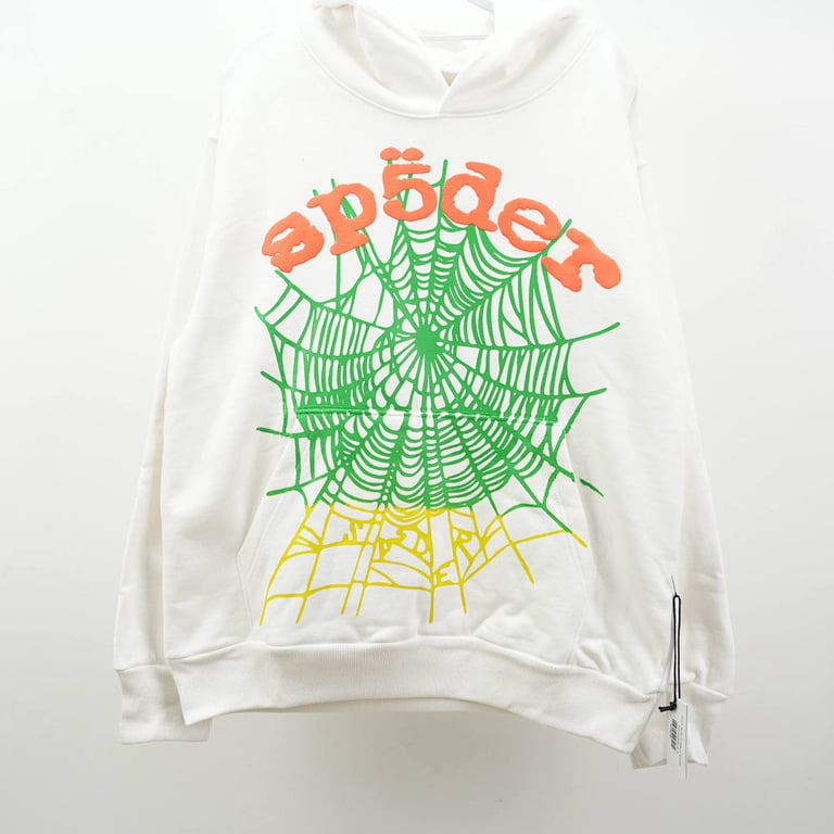 Sp5der OG Web V2 Gradient Hoodie White - 5