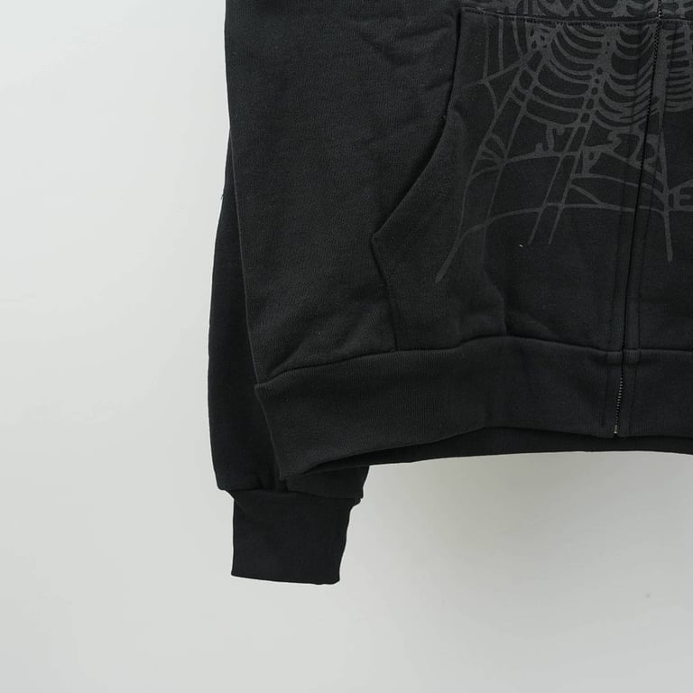 Sp5der OG Web V2 Rhinestone Zip Up Black - 10