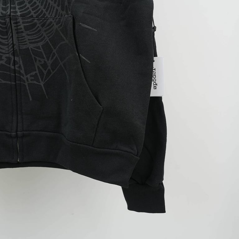 Sp5der OG Web V2 Rhinestone Zip Up Black - 11