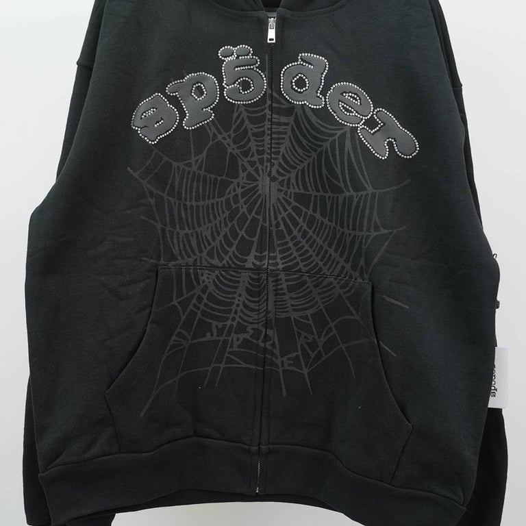 Sp5der OG Web V2 Rhinestone Zip Up Black - 13