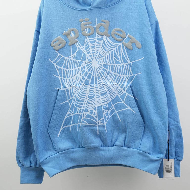 Sp5der OG Web V2 Hoodie Dusty Blue - 5