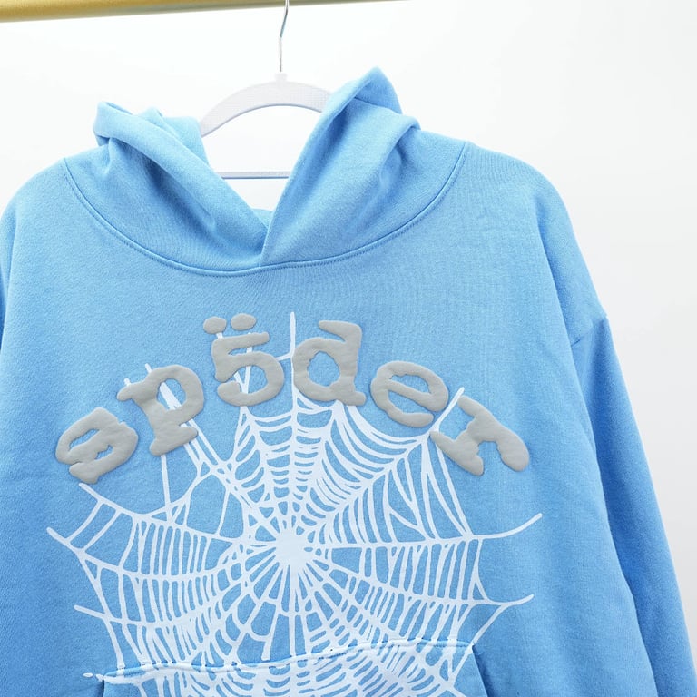 Sp5der OG Web V2 Hoodie Dusty Blue - 7